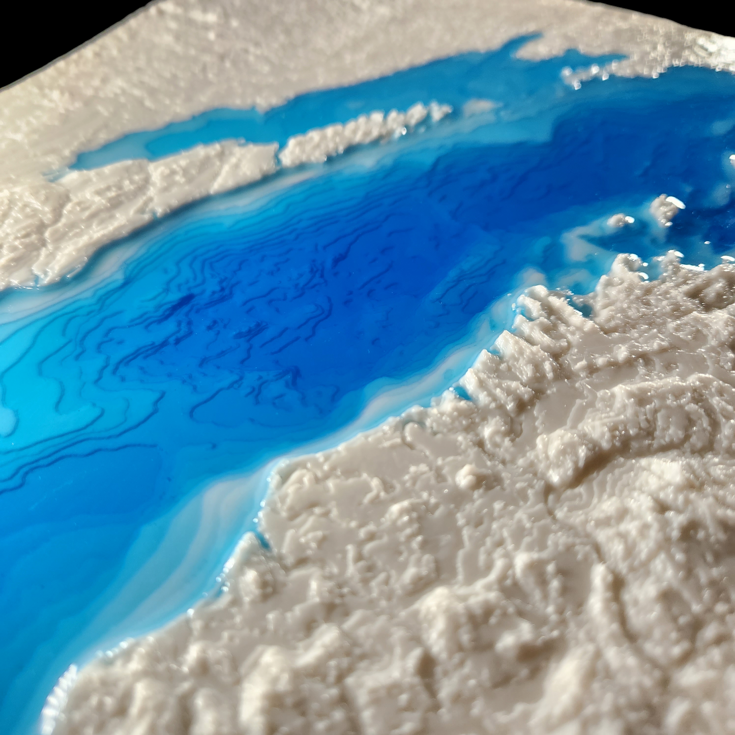 Map of great lakes 3d art, Lake Michgian, Up Close