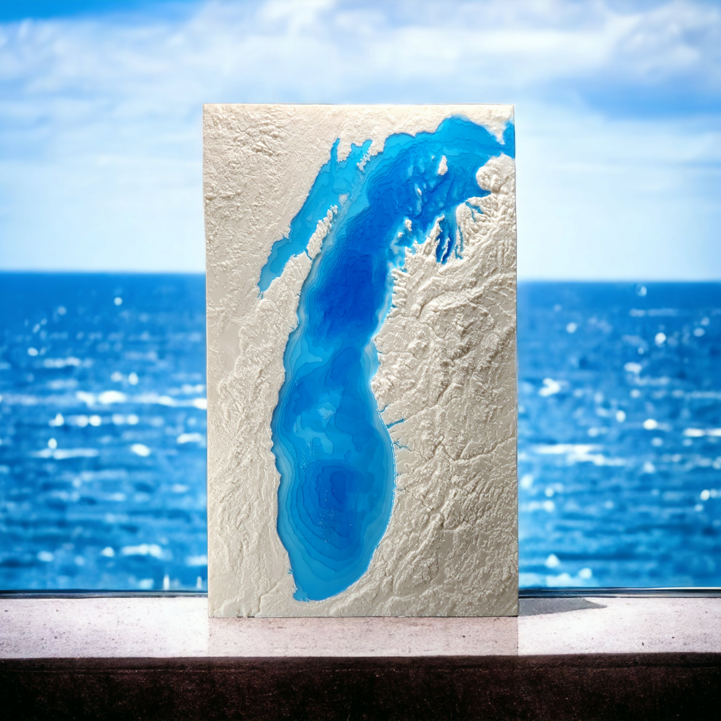 Lake Michigan 3D topographical art gift